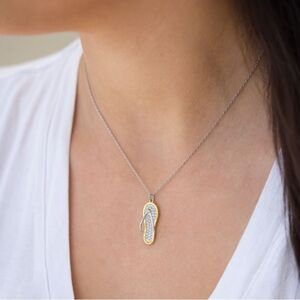 Touchstone Crystal Flip Flop Necklace
